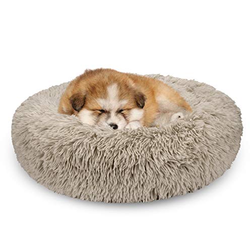 AIPERRO Pet Bed for Small Dogs and Cats Donut Cuddler Fur Round Dog