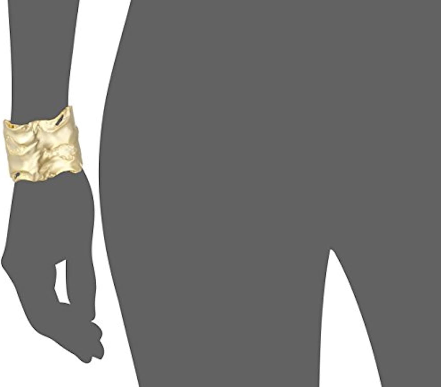 Kenneth Jay Lane Wide Gold Cuffs or Bracelets