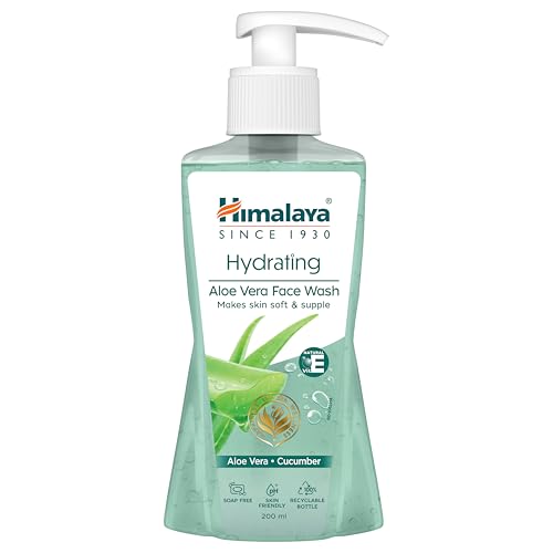 Hydrating Aloe Vera Face Wash 200 ml | Aloe Vera & Vitamin E | Creamy Gentle Cleanser for Bouncy & Dewy skin | Clinically Tested | Paraben Free | For 