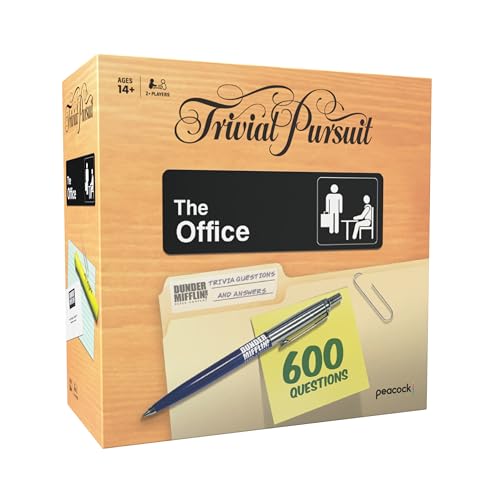 Trivial Pursuit: The Office Quick Play Edition Trivia Game Test Your Knowledge of the Dunder Mifflin Team with 600 Questions in 6 Categories Covering All 9 Seasons Officially Licensed Merchandise