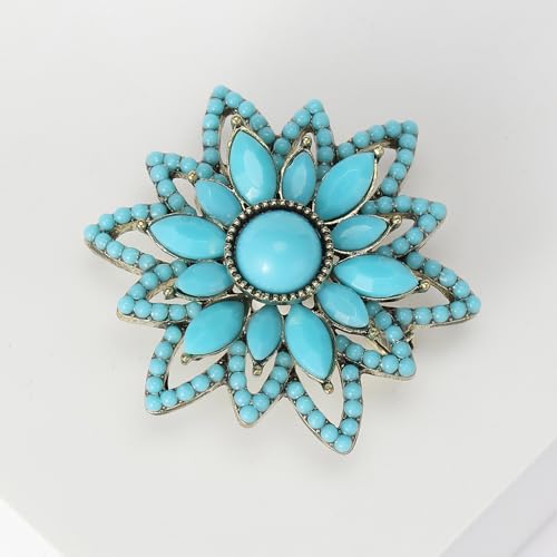 Image of Cameo Brooch Vintage Silver Tone Lady Portrait Brooch Pins for Women Victorian Jewelry Crystal Rhinestone Brooches for Hat Scarf Collar Lapel Handbags Shawls for Christmas