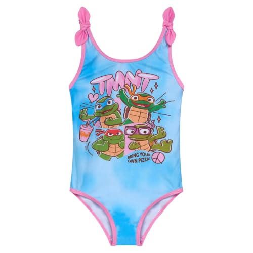 Teenage Mutant Ninja Turtles Girls UPF 50+ One Piece Bathing Suit Toddler to Little Kid Sizes (2T - 7-8)