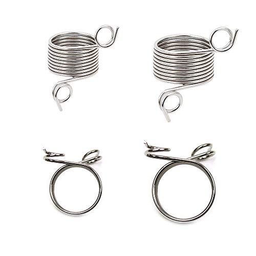 JUN-H 4 STKS Rvs Handig Breien Trui Vinger Coil Tool Assistant Jacquard Breien Naald Vingerstok Naaien Accessoires (Zilver)