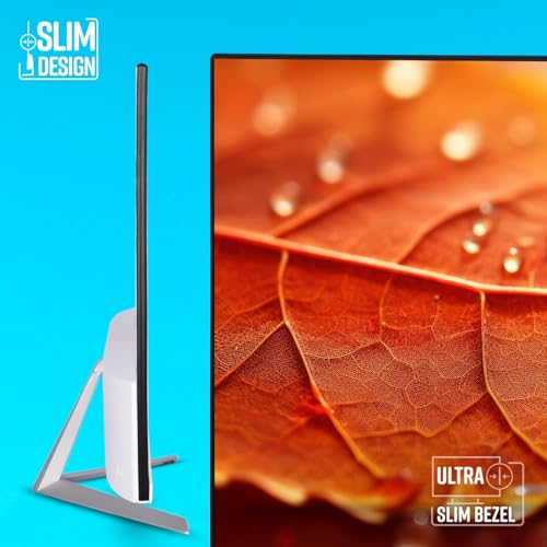 Image of ZEBRONICS A25FHD LED Monitor, 25 inch (63.23cm), 250 nits, 100Hz, FHD, 1920x1080, HDMI, VGA, Ultra Slim Bezel, Built-in Speakers, Metal Stand, Wall Mountable (A25FHD)