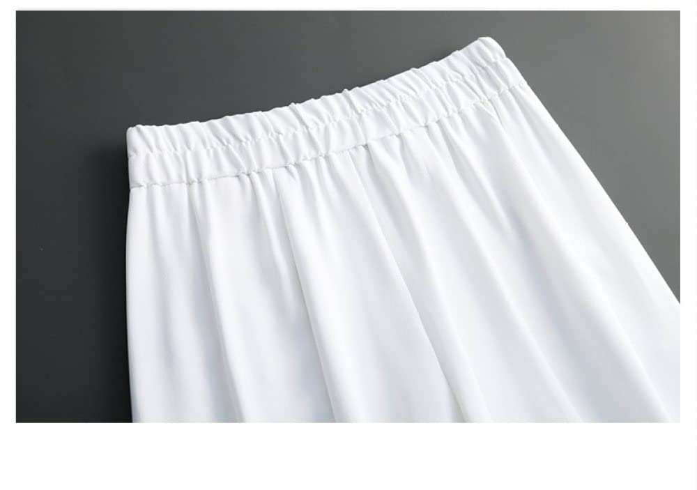 Pantaloni Donna Comodi,Pantaloni Culottes Pantaloni Gambe Larghe Gonna Elegante Patchwork Tinta Unita Pantaloni Elasticizzati A Vita Alta Pantaloni Palazzo Moda Casual Larghi Pantaloni Estivi 7/8 Co