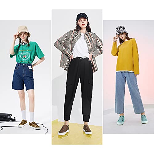 Women's Slip On Shoes Non Slip Canvas Shoes Fashion Canvas Sneakers Low Top Casual Shoes（Light Green-Us8） #TOP3