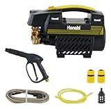 Hanabi Lavadora de Alta Pressão com Motor de Indução 1500W 330 L/H 870PSI Jato de Agua Alta Pressão 220V Profissional, Ideal para Carro, Moto, Quintal, Piscina e Limpeza de Fachadas