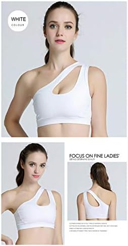 Casual Yoga Bh Tops Voor Vrouwen 2024 Mode Tops Vrouwen Sexy One-Schouder Plus Size Oefening Shake-Proof Yoga BH Ondergoed Sport BH En Yoga Broek Set, Grijs, M
