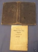 Modern first year algebra, B0008615GY Book Cover