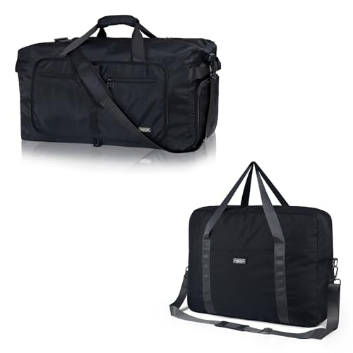 Fmeida 65L Duffle Bag Black & Fmeida Personal Item Bag Black