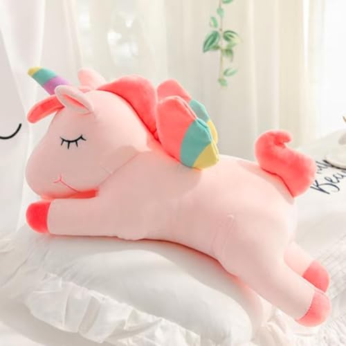 Image of SCOOBA Super Soft Sleeping Unicorn Soft Toy (25cm Small Sleeping Unicorn Pink)