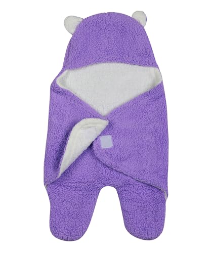 Image of New Born Multi-Purpose Baby Boy's and Baby Girl's Blanket and Sleeping Bag (Purple, 0-6 Months)