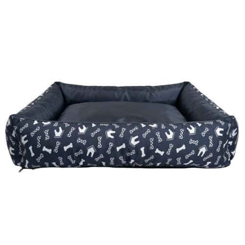 Cama Pet Extra Grande Quadrada Impermeável Azul