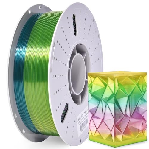 Image of PINBALL PETG Rainbow 3D Printer Filament 1.75mm, Multicolor Translucent PETG Filament, Accuracy + /- 0.02 mm, 1kg Spool (2.2lbs), Dreamland Color