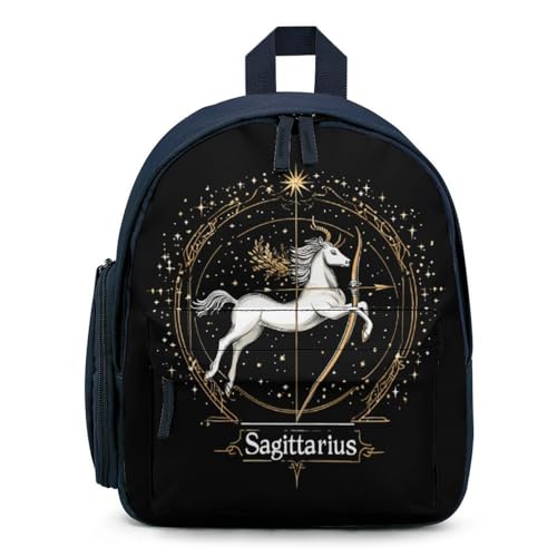 Sagittarius Zodiac Sign Cute Backpack Small Daily Daypack Travel Shoulder Bag with Adjustable Strap Graphic Print