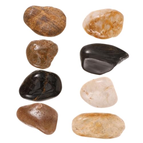 HEMOTON Elegant Decorative Stones Natural River Pebbles Aquatic and Garden Landscape Rocks