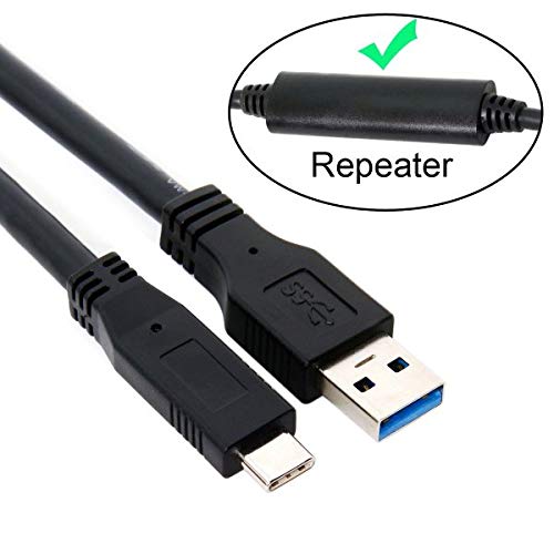 System-S Cable de 10 m USB tipo C 3.1 a USB tipo A 3.0 datos GL3523 Repetidor Cable para Tablet y HDD