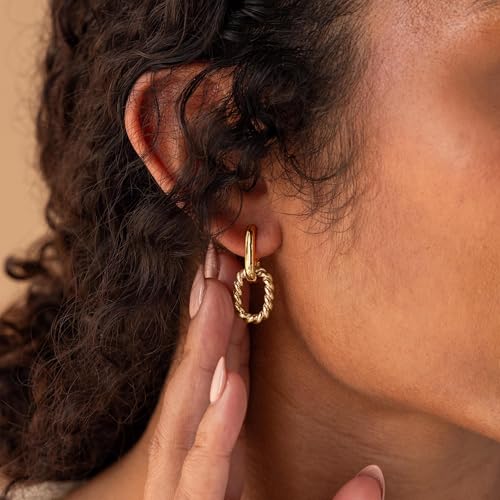 Gold Earrings for Women 14K Gold Hoop Earring Dainty Minimalist Simple Small Earrings Jewelry Gift for Her2