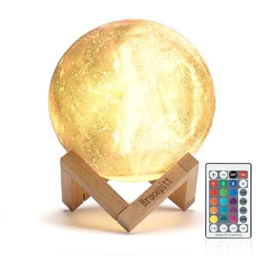 Image of Moon Lamp Galaxy Lamp Upgraded Timing 4.7 Inch 16 Colors 3D Moonlight Galaxy Light,Moon Night Light for Adults,Kids Lamp Moon Gifts for Women Girls Boys Bedroom