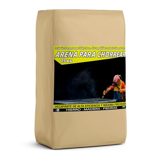 Wabisabi Dreams Arena Abrasiva Para Chorrear 25kg - Alta Pureza Y Baja Humedad - Perfecta Para Metal, Madera, Óxido Y Pintura - Ecológica