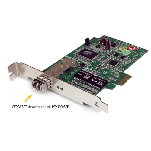 Image of StarTech Cisco SFP-GE-S Compatible SFP Module, 1000BASE-SX (SFPGESST) | 1GbE Multimode Fiber Optic Transceiver, 1GE Gigabit Ethernet SFP, LC 550m, 850nm, DDM Cisco IE3400, IE3300, IE3200