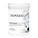 Romabio Masonry Textured, Italian Mineral Paint For Brick, Stone, Stucco & Cement, (Bianco White) 1L