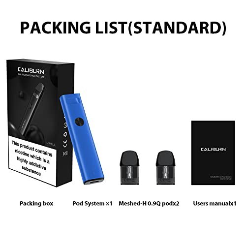 Uwell Caliburn A2 Kit Pod System, 520 mAh, blau, 2,0ml, ohne Nikotin – Bild 4
