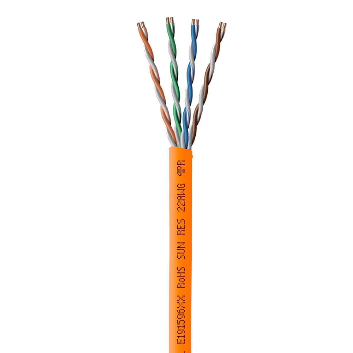 Paige GameChanger Cat6 Cable, 258300301, 22AWG, UTP, Solid, CMP FT6, 1000ft Box, Orange