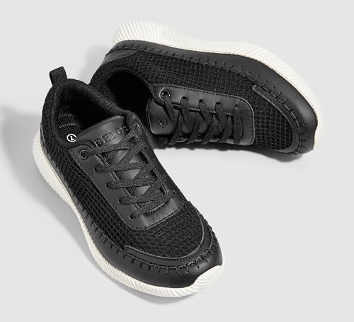 Image of BELOS Women's Glitter Shoes Sparkly Lightweight Metallic Sequins Tennis Shoes Casual Retro Braided Walking Shoes
