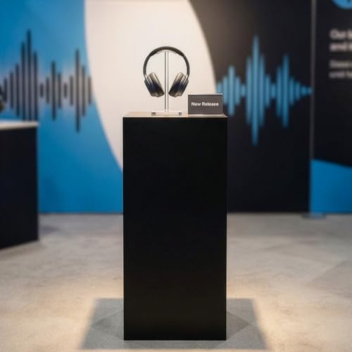 Image of shopPOPdisplays Black Economy Display Pedestal - Expanded PVC - Lightweight, Portable & Durable for Events, Trade Shows - 50 lb. Capacity (18 inch W x 18 inch L x 42 inch H)