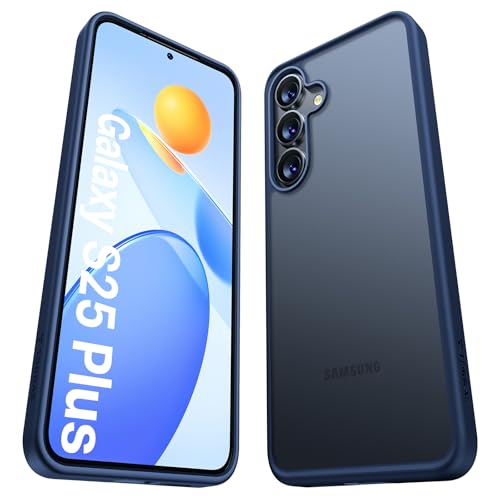TORRAS Shockproof for Samsung Galaxy S25 Plus Case, 12FT Military-Grade Protection, Slim Case for Samsung S25 Plus Case, Matte Translucent Blue, Thin,