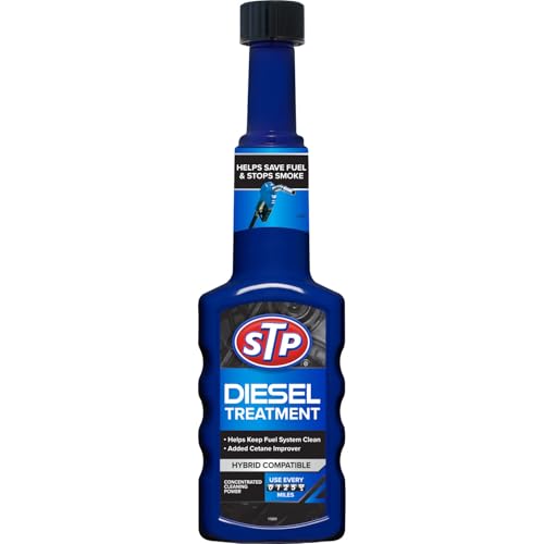 STP Diesel Treatment 200 ml, Keeps your Fuel System Clean, Enhances Fuel Economy, Mechanical Car Cleaning Products, Concentrated Cleaning Formula, Made in the UK, Black/Blue