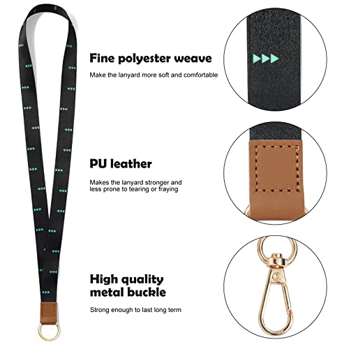 Vicloon Schlüsselband, Schlüsselband Lanyard, Lanyard für Schlüssel, mit 2 Zubehör, Zweiseitiger Druck in Voller, Halsriemen Schlüsselbund für Schlüssel, ID Badge Card Holder, Ausweishülle(Pfeil)