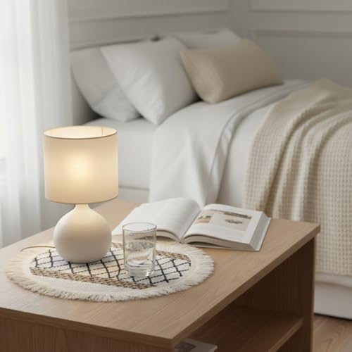 Image of HomeCloud Croshia Woven Table placemat - Heat Resistant, Washable Table Decoration for Dining, Office, Kitchen, Hotel, and Home (Round Beige Boxes, Set of 4)