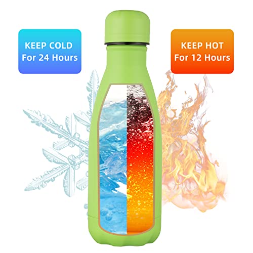 Insulated Water Bottle,Yonicoer 12Oz Double Walled Stainless Steel Metal Water Bottles, Vacuum Thermo Flasks For Daily Use, Sports, Gym, Travel,School #TOP1