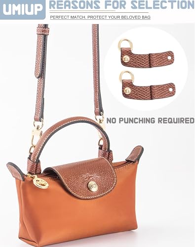 Image of Cowhide Leather Purse Strap Replacement Crossbody Handbag for Longchamp Pouch With Handle Mini Bag Adjustable Conversion Kit for Long Champ Le Pliage Bag W: 0.43in L: 37.4-47.2in(GraphiteGray)