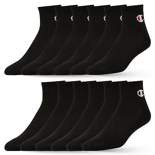 Champion Boys Socks and Girls Socks 12 Pair Crew Low Cut No Show Ankle Quarter Socks for Girls