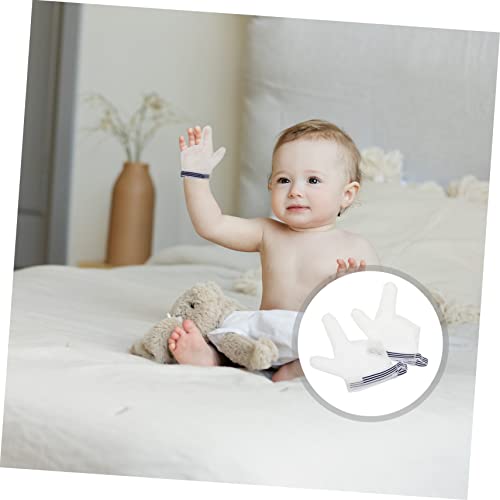 Kisangel Boy Girl Finger Sucking Stopper Soft Mittens for Newborns Thumb Protector Comfortable Mittens4