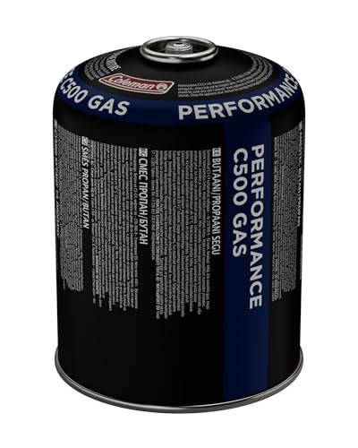Coleman C500 Performance Gaskartusche, Ventilkartusche mit Schraubventil, geeignet für Campingkocher, Campinggrills oder Lampen, 440g leistungsstarkes Butan- oder Propangasgemisch, Einsatz bis zum