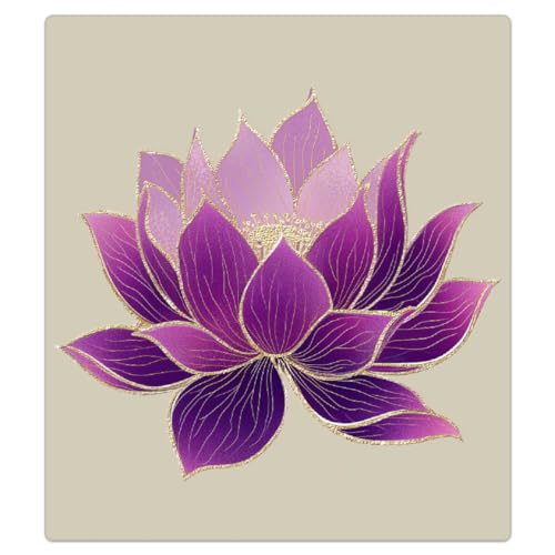 Cubierta magnética para lavavajillas con flor de loto morada de 53,3 x 66 cm