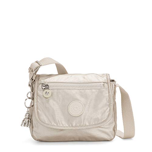 Kipling Mini bolsa transversal Sabian, Cloud Metal, 7.75'L x 5.75'H x 3.5'D, Mini bolsa transversal feminina Sabian, bolsa leve para o dia a dia, bolsa de ombro