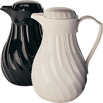 Insulated Coffee Pot White 64oz (Sold Singularly) - heavy duty plastic to prevent breakages and keep the contents warm for up to 4 hours!