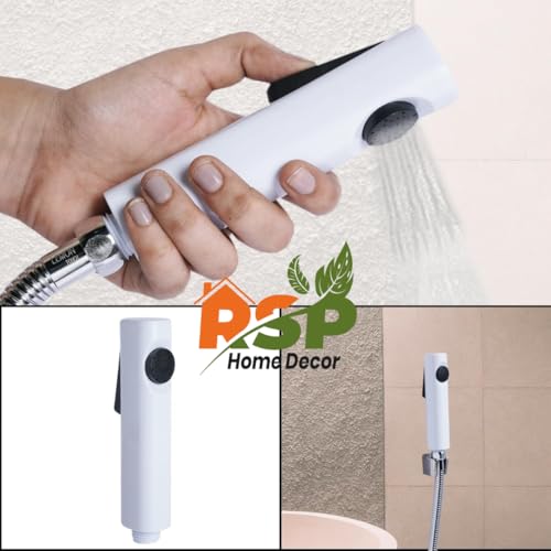 Image of ABS Health Faucet Hand Spray, White, 360-Degree Swing, Anti-Leak Jet Spray with High Pressure Resist for Bathroom, Made in India(only Faucet)