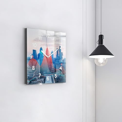 Horloge carrée moderne de qualité supérieure avec mécanisme silencieux Wallfluent - 4