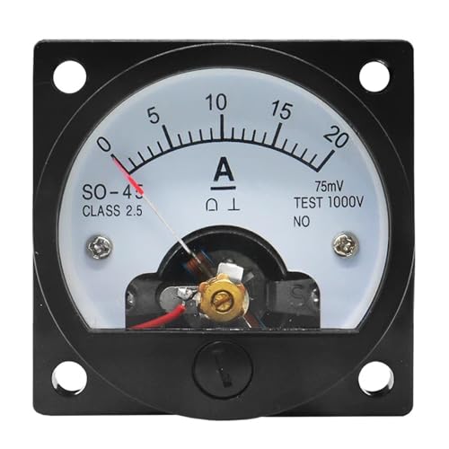 Ampèremètre analogique rond SO45-A 30A 75mV pour panneau de dérivation