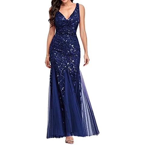 AMDOLE Women’s V-Neck Floral Evening Dress Cover