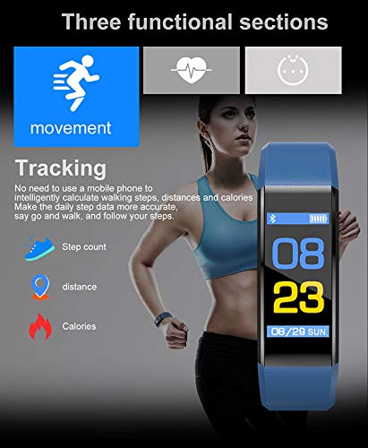 SMART BAND 115plus showing movement tracking features