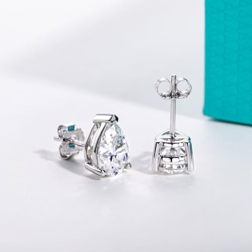 AnuClub 1cttw-6cttw Moissanite Stud Earrings D Color VVS1 926 Sterling Silver Timeless Sparkle Studs Daily Elegance Earrings for Women Wife Her with Certificate4