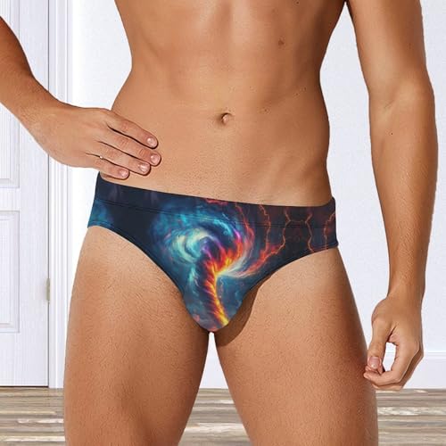 Tornado Colorful Mens Swim Briefs Quick Dry Triangle Trunks Swimsuit Swimming Bikini Swimwear4