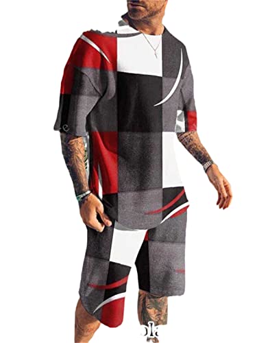 Short de sport homme léger et t-shirt d'été respirant ensemble décontracté ts1095 XXL